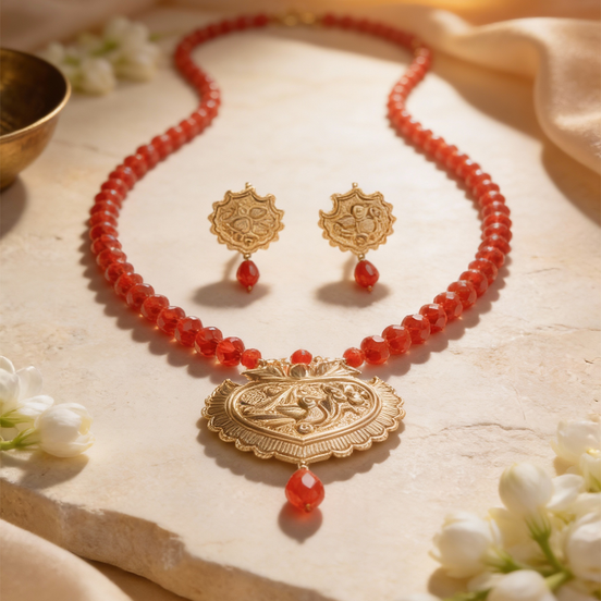 Dogri Laal Padma Haar Set