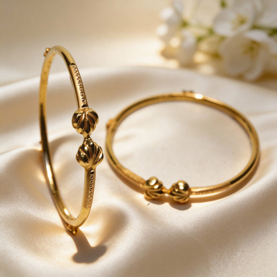 RSJ Komal Gold Knot Baby Kadas