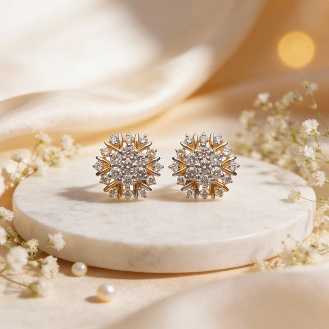 Bella Diamond Celestia Cluster Earrings