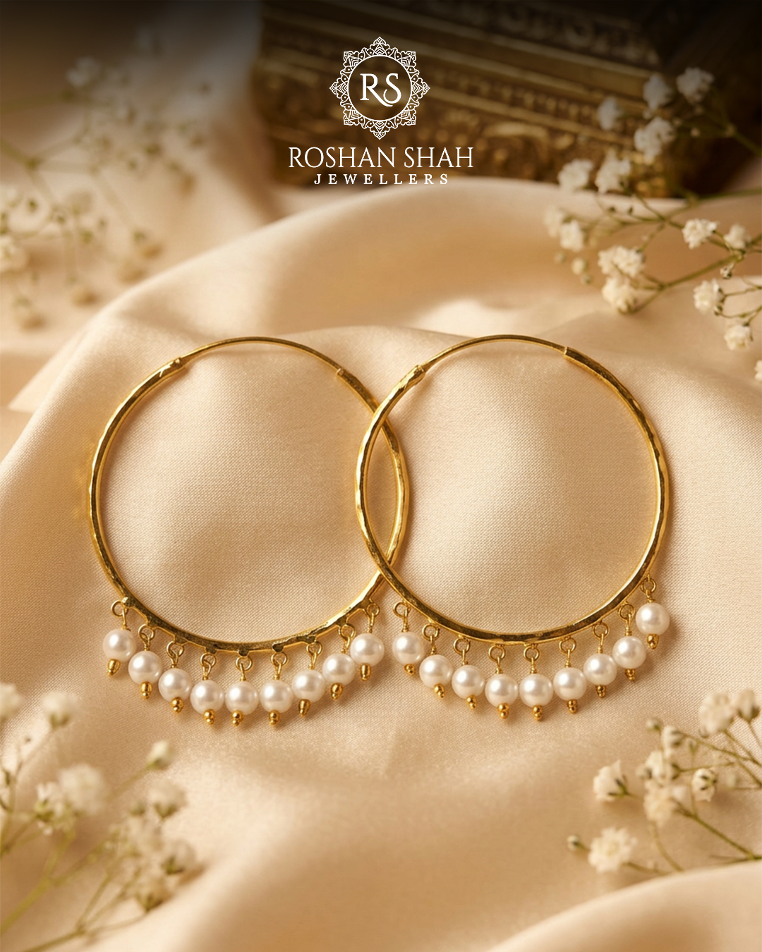 Pearl Dew Bali Hoops