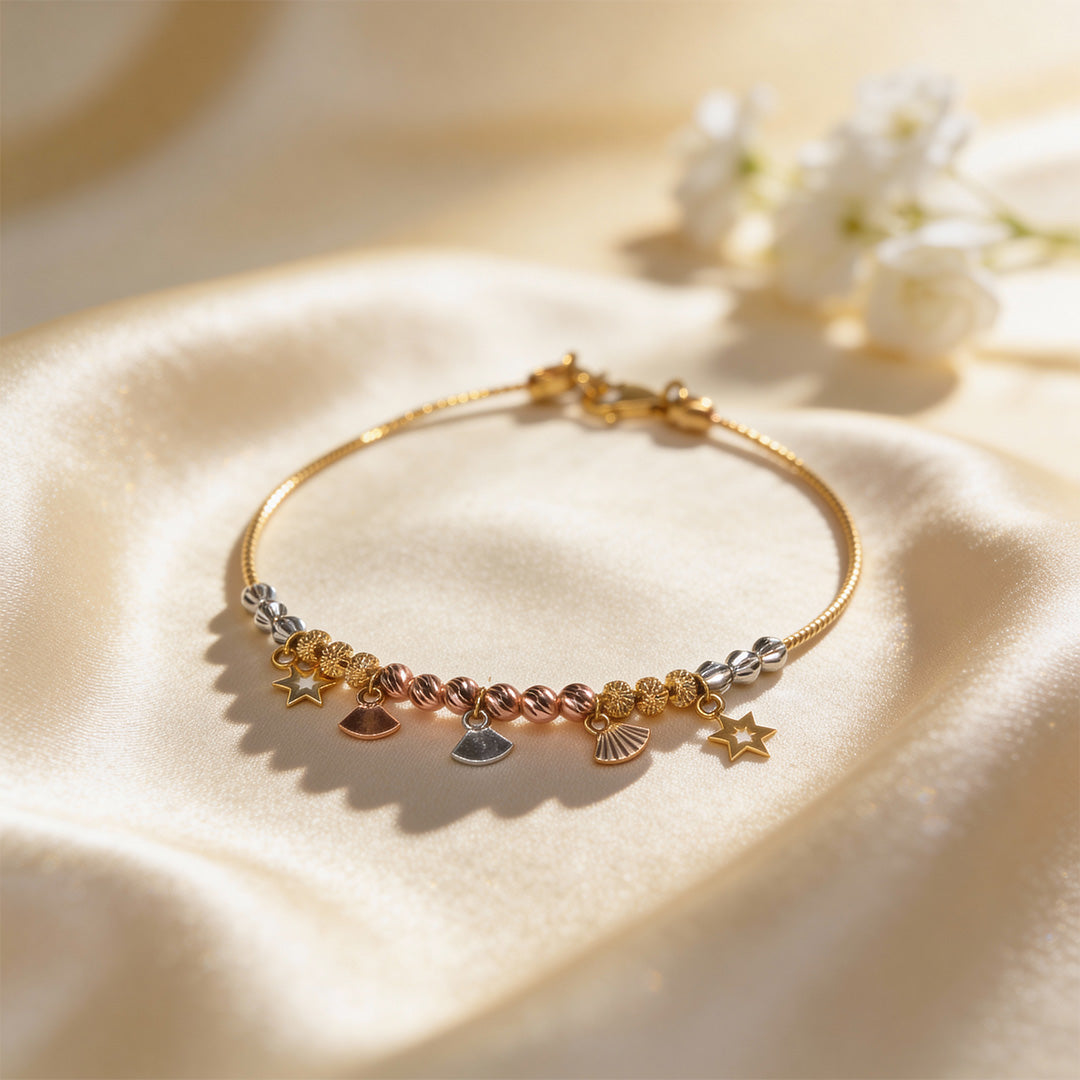 RSJ Navya Charms Gold Bracelet