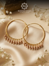 Rose Pearl Bali Hoops