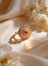 Kamalika Heritage Gold Cocktail Ring