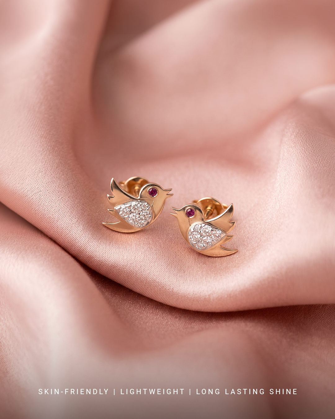 Bella Kids Ruby Birdie Studs