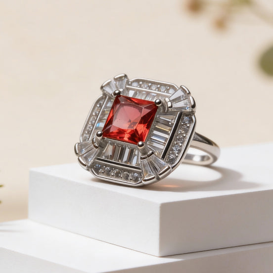 Siora Radiant Ruby Frame Ring