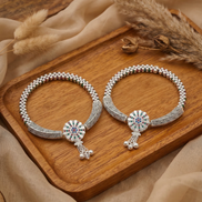 Siora Royal Prism Silver Anklet