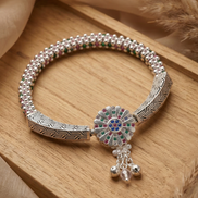 Siora Royal Prism Silver Anklet