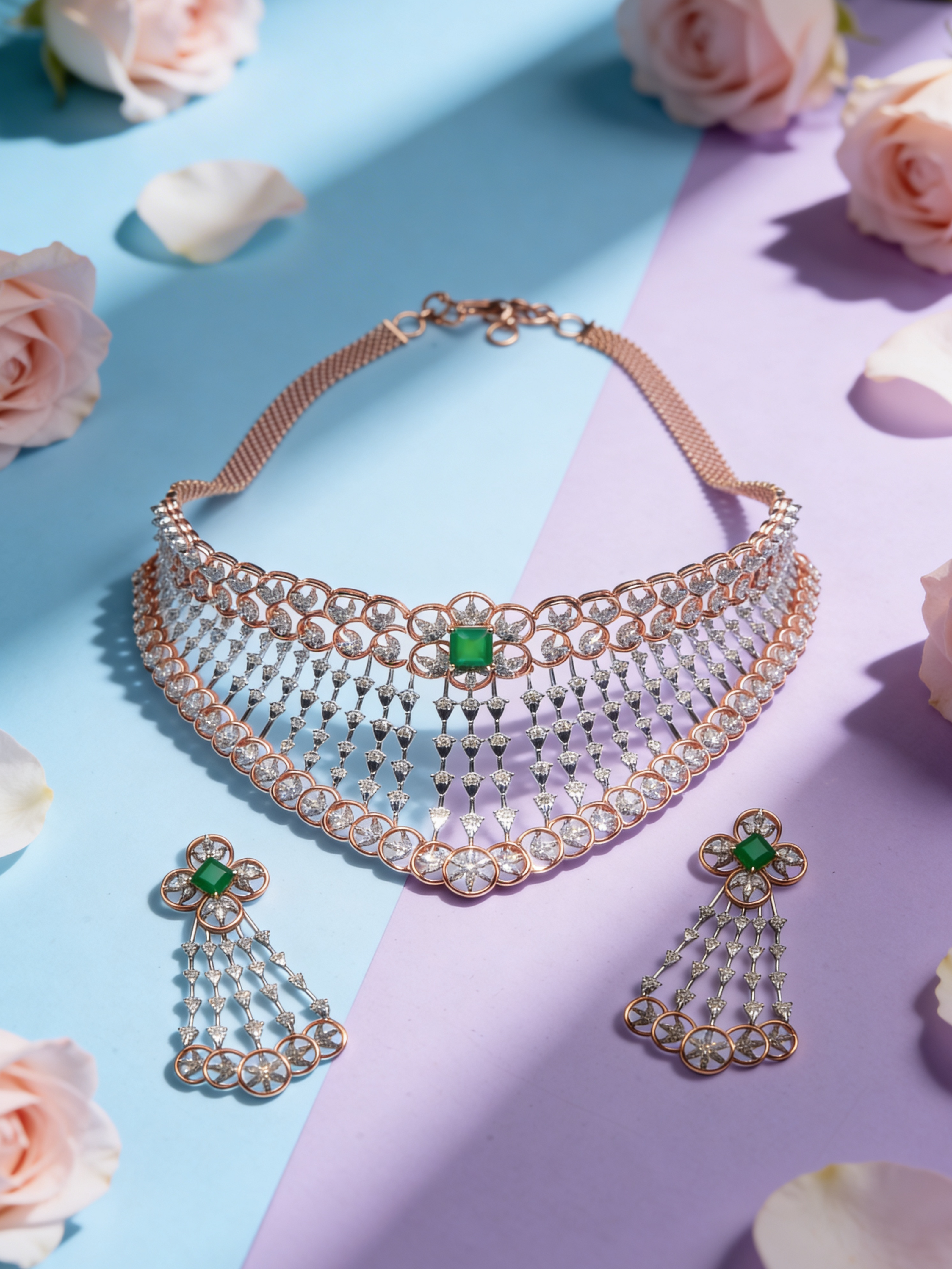 RSJ Luxe Emerald Majesty Diamond Set