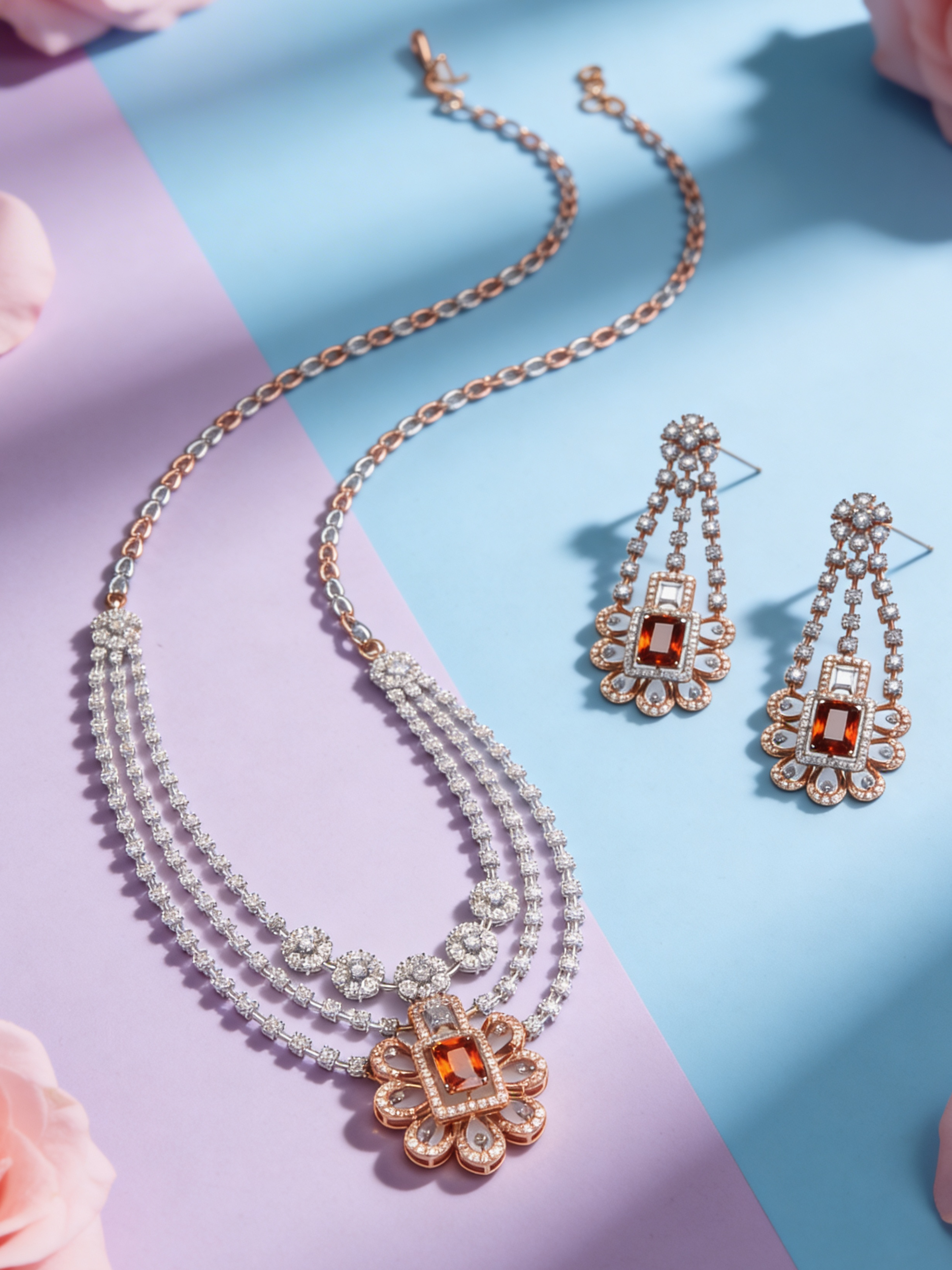 RSJ Luxe Amber Royale Diamond Set