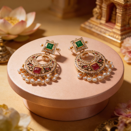 Navratna Virasat Gold Necklace Set