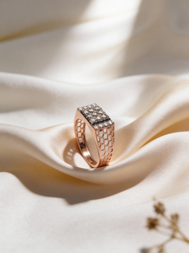 Bella Rose Matrix Diamond Ring