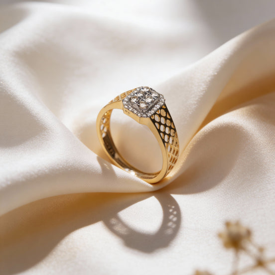 Bella Monarch Grid Diamond Ring