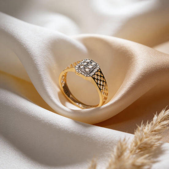 Bella Monarch Grid Diamond Ring