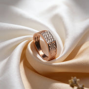 Bella Regal Grid Diamond Ring (Rose Gold)