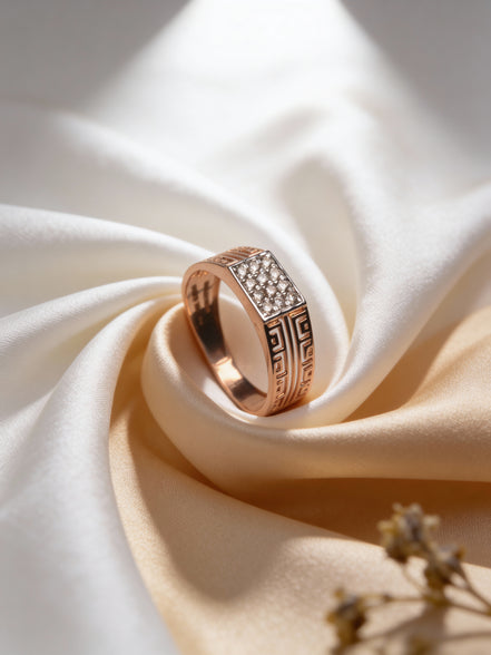 Bella Regal Grid Diamond Ring (Rose Gold)