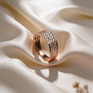 Bella Regal Grid Diamond Ring (Rose Gold)