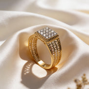 Bella Heritage Lattice Diamond Ring (Yellow Gold)