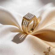 Bella Heritage Lattice Diamond Ring (Yellow Gold)