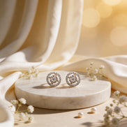 Bella Halo Grace Diamond Stud Earrings