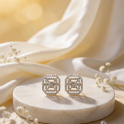 Bella Regal Frame Diamond Earrings