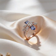 Bella Twin Sapphire Bloom Ring