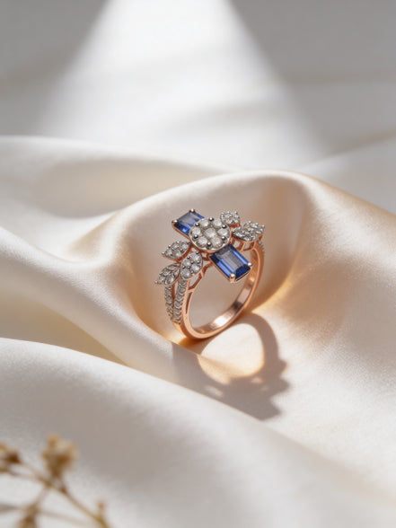 Bella Twin Sapphire Bloom Ring