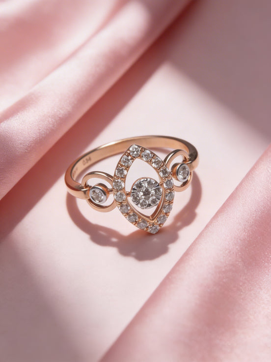 Bella Celeste Drop Diamond Ring