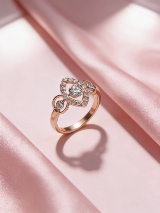 Bella Celeste Drop Diamond Ring