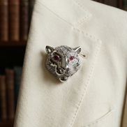 Siora Royal Panther Silver Brooch