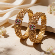 Regal Stone Studded Kada Set