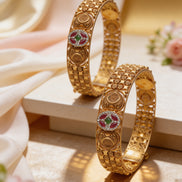 Regal Stone Studded Kada Set