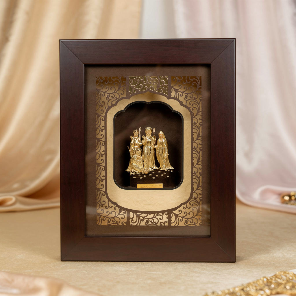 Shri Ram Darbar 24K Gold Foil Plated Divine Frame