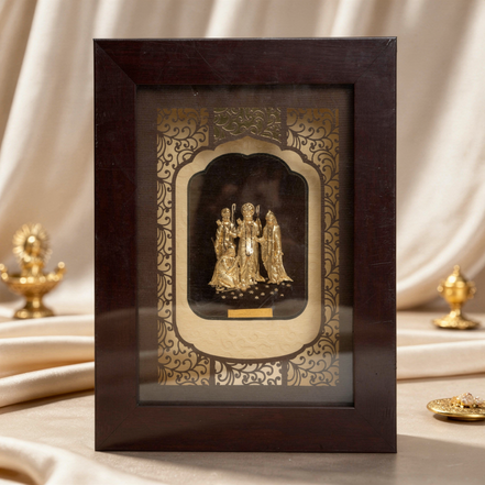 Shri Ram Darbar 24K Gold Foil Plated Divine Frame