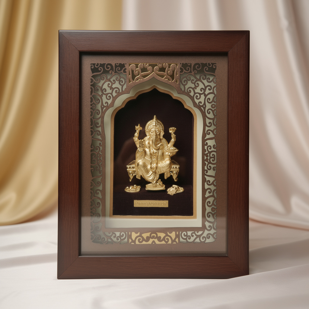 Shri Ganesh 24K Gold Foil Plated Divine Frame