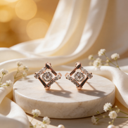 Bella Radiant Square Studs