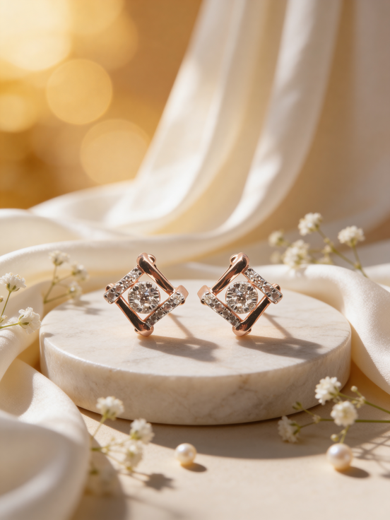 Bella Radiant Square Studs