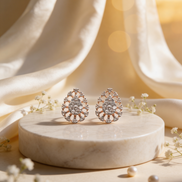 Bella Teardrop Halo Earrings