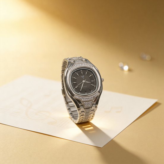 Siora Nocturne Silver Watch