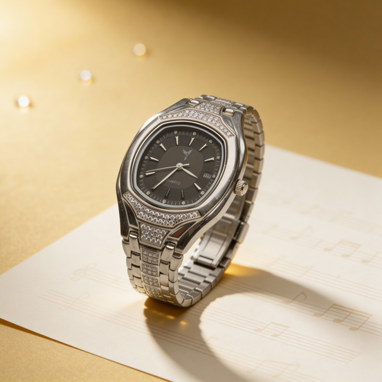 Siora Nocturne Silver Watch