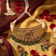 Emerald Rajwadi Choker Set