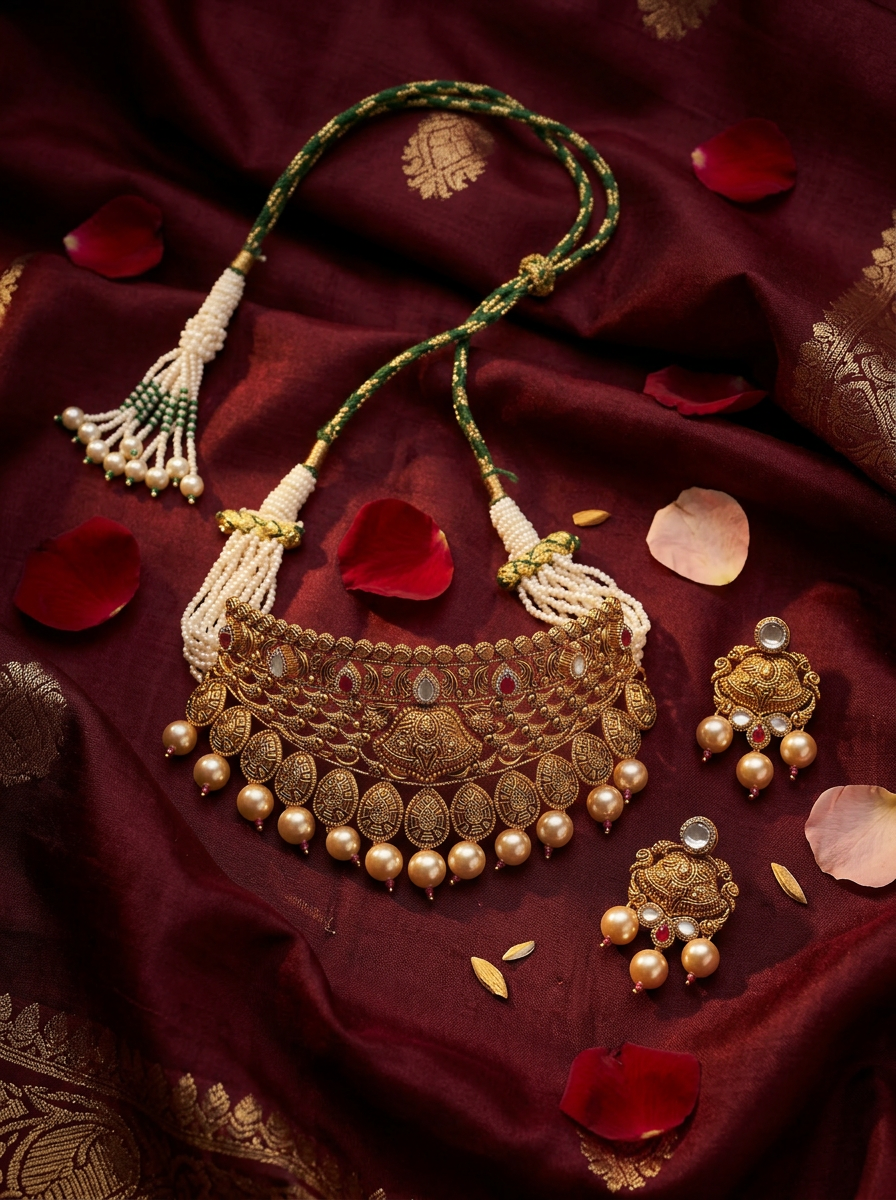 Pearl Drop Heritage Choker Set
