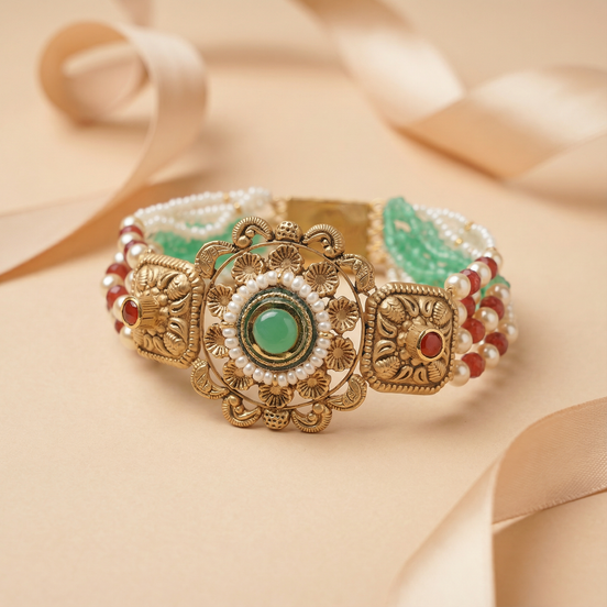 Pushkara Mandala Gold Bracelet