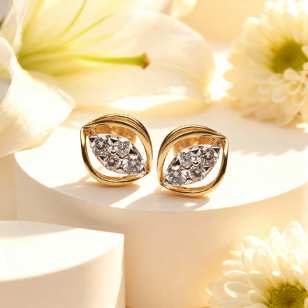 Bella Leaf Grace Diamond Earrings