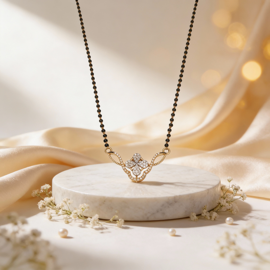 Bella Anvaya Bloom Diamond Mangalsutra