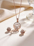 Bella Floral Aura Diamond Pendant Set