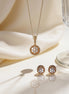 Bella Classic Bezel Diamond Pendant Set
